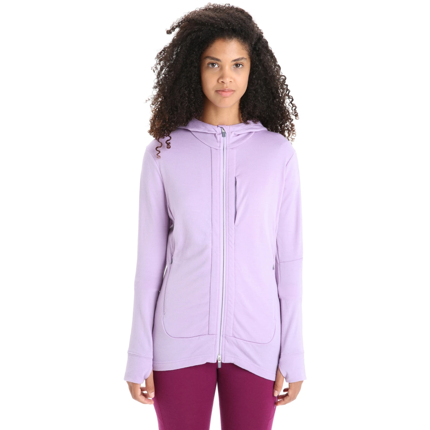 Icebreaker Quantum III Midlayer Jacke Mit Kapuze Damen - Purple Gaze/Go Berry 1 Icebreaker Quantum III Midlayer Jacke Mit Kapuze Damen - Purple Gaze/Go Berry