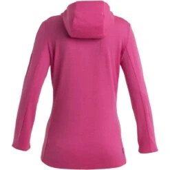 Icebreaker Quantum III Midlayer Jacke Mit Kapuze Damen - Tempo/Electron Pink -Deutschland Icebreaker Verkaufs-Shop icebreaker womens quantum iii long sleeve zip hood midlayer tempo electron pink 2 1489008