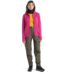 Icebreaker Quantum III Midlayer Jacke Mit Kapuze Damen - Tempo/Electron Pink -Deutschland Icebreaker Verkaufs-Shop icebreaker womens quantum iii long sleeve zip hood midlayer tempo electron pink model 3 1498853