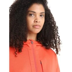 Icebreaker Quantum III Midlayer Jacke Mit Kapuze Damen - Vibrant Earth/Purple Gaze -Deutschland Icebreaker Verkaufs-Shop icebreaker womens quantum iii long sleeve zip hood midlayer vibrant earth purple gaze 6 1381783