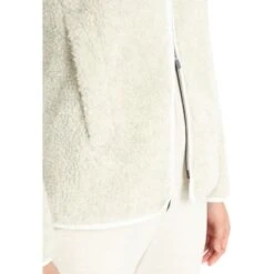 Icebreaker RealFleece™ High Pile Fleecejacke Damen - Ecru Hthr/Snow -Deutschland Icebreaker Verkaufs-Shop icebreaker womens realfleece high pile long sleeve zip ecru hthr snow 8 1270349