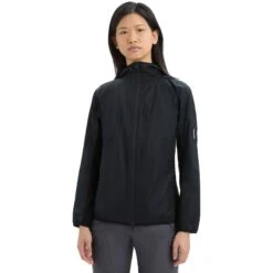 Icebreaker Shell+™ Cotton Windbreaker Damen - Schwarz