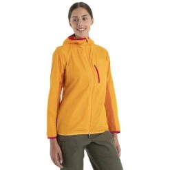 Icebreaker Shell+™ Cotton Windbreaker Damen - Solar/Earth/Electron Pink