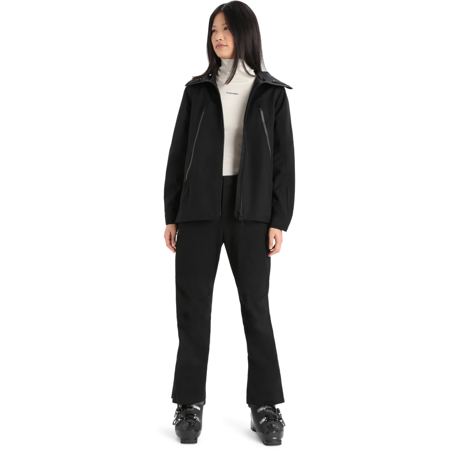 Icebreaker Shell+™ Kapuzenjacke Damen - Schwarz 12 Icebreaker Shell+™ Kapuzenjacke Damen - Schwarz – Bild 12