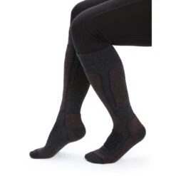 Icebreaker Ski+ Medium OTC Socken Damen - Jet HTHR/Espresso/Black -Deutschland Icebreaker Verkaufs-Shop icebreaker womens ski plus medium otc socks jet hthr espresso black 3 1489207