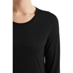 Icebreaker Sphere II Langarmshirt Damen - Schwarz -Deutschland Icebreaker Verkaufs-Shop icebreaker womens sphere ii long sleeve tee black 6 1148103