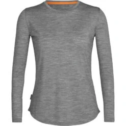 Icebreaker Sphere II Langarmshirt Damen - Metro Heather -Deutschland Icebreaker Verkaufs-Shop icebreaker womens sphere ii long sleeve tee metro heather 1 1148091