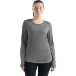 Icebreaker Sphere II Langarmshirt Damen - Metro Heather