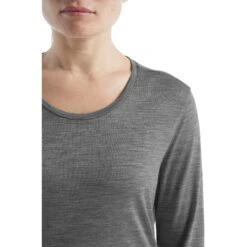 Icebreaker Sphere II Langarmshirt Damen - Metro Heather -Deutschland Icebreaker Verkaufs-Shop icebreaker womens sphere ii long sleeve tee metro heather 5 1148095