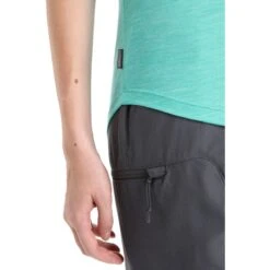 Icebreaker Sphere II Scoop T-Shirt Damen - Fresh Hthr -Deutschland Icebreaker Verkaufs-Shop icebreaker womens sphere ii short sleeve scoop tee fresh hthr 7 1382174