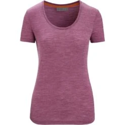 Icebreaker Sphere II Scoop T-Shirt Damen - Go Berry Hthr -Deutschland Icebreaker Verkaufs-Shop icebreaker womens sphere ii short sleeve scoop tee go berry hthr 1 1382175