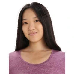 Icebreaker Sphere II Scoop T-Shirt Damen - Go Berry Hthr -Deutschland Icebreaker Verkaufs-Shop icebreaker womens sphere ii short sleeve scoop tee go berry hthr 6 1382180