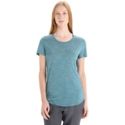 Icebreaker Sphere II T-Shirt Damen - Green Glory Hthr
