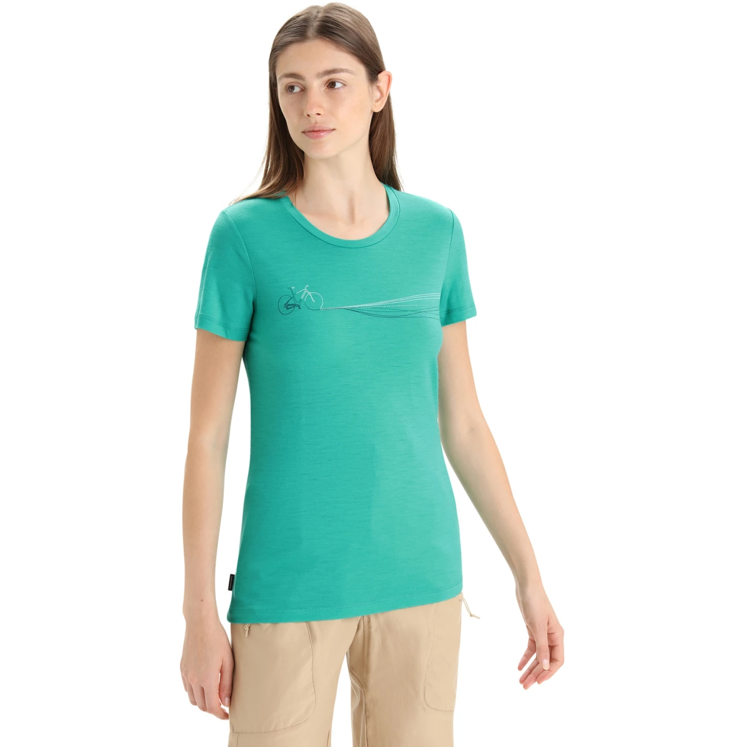 Icebreaker Tech Lite II Cadence Paths T-Shirt Damen - Fresh 1 Icebreaker Tech Lite II Cadence Paths T-Shirt Damen - Fresh