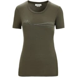 Icebreaker Tech Lite II Cadence Paths T-Shirt Damen - Loden -Deutschland Icebreaker Verkaufs-Shop icebreaker womens tech lite ii cadence paths short sleeve tee loden 1 1384606