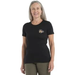 Icebreaker Tech Lite II Community T-Shirt Damen - Schwarz