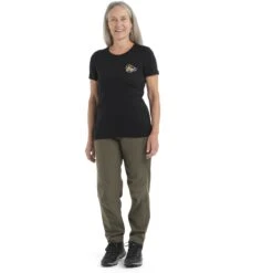 Icebreaker Tech Lite II Community T-Shirt Damen - Schwarz -Deutschland Icebreaker Verkaufs-Shop icebreaker womens tech lite ii community short sleeve tee black model 3 1499097