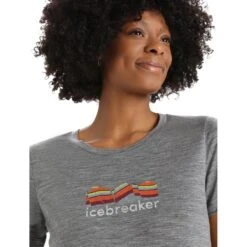 Icebreaker Tech Lite II Mountain Geology T-Shirt Damen - Gritstone Hthr -Deutschland Icebreaker Verkaufs-Shop icebreaker womens tech lite ii mountain geology short sleeve tee gritstone hthr 4 1271194