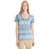 Icebreaker Tech Lite II Scoop Reflection Lines T-Shirt Damen - Astral Blue