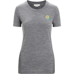 Icebreaker Tech Lite II Springtime Flowers T-Shirt Damen - Gritstone Hthr -Deutschland Icebreaker Verkaufs-Shop icebreaker womens tech lite ii springtime flowers short sleeve tee gritstone hthr 1 1384722