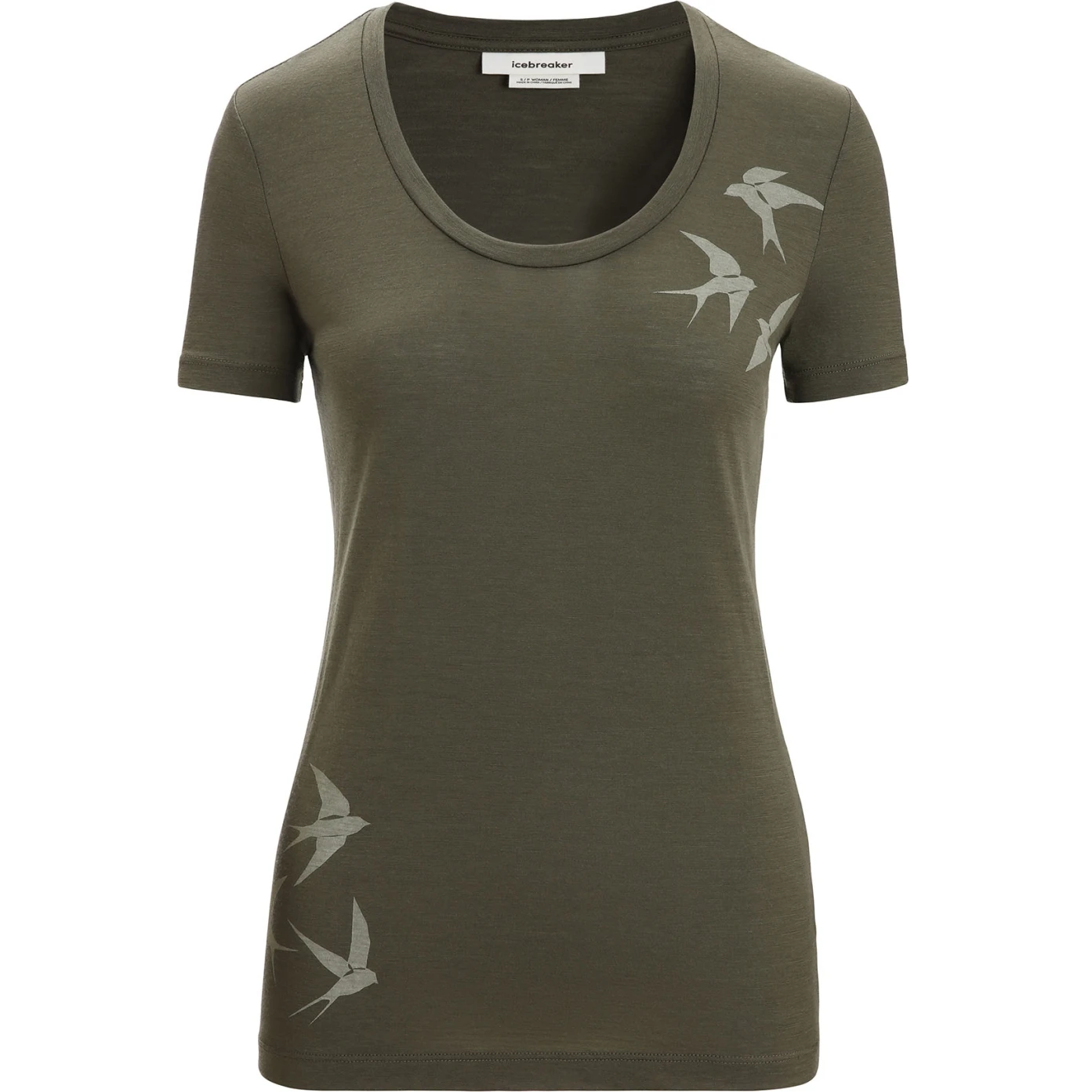 Icebreaker Tech Lite II Swarming Shapes Scoop T-Shirt Damen - Loden 3 Icebreaker Tech Lite II Swarming Shapes Scoop T-Shirt Damen - Loden – Bild 3