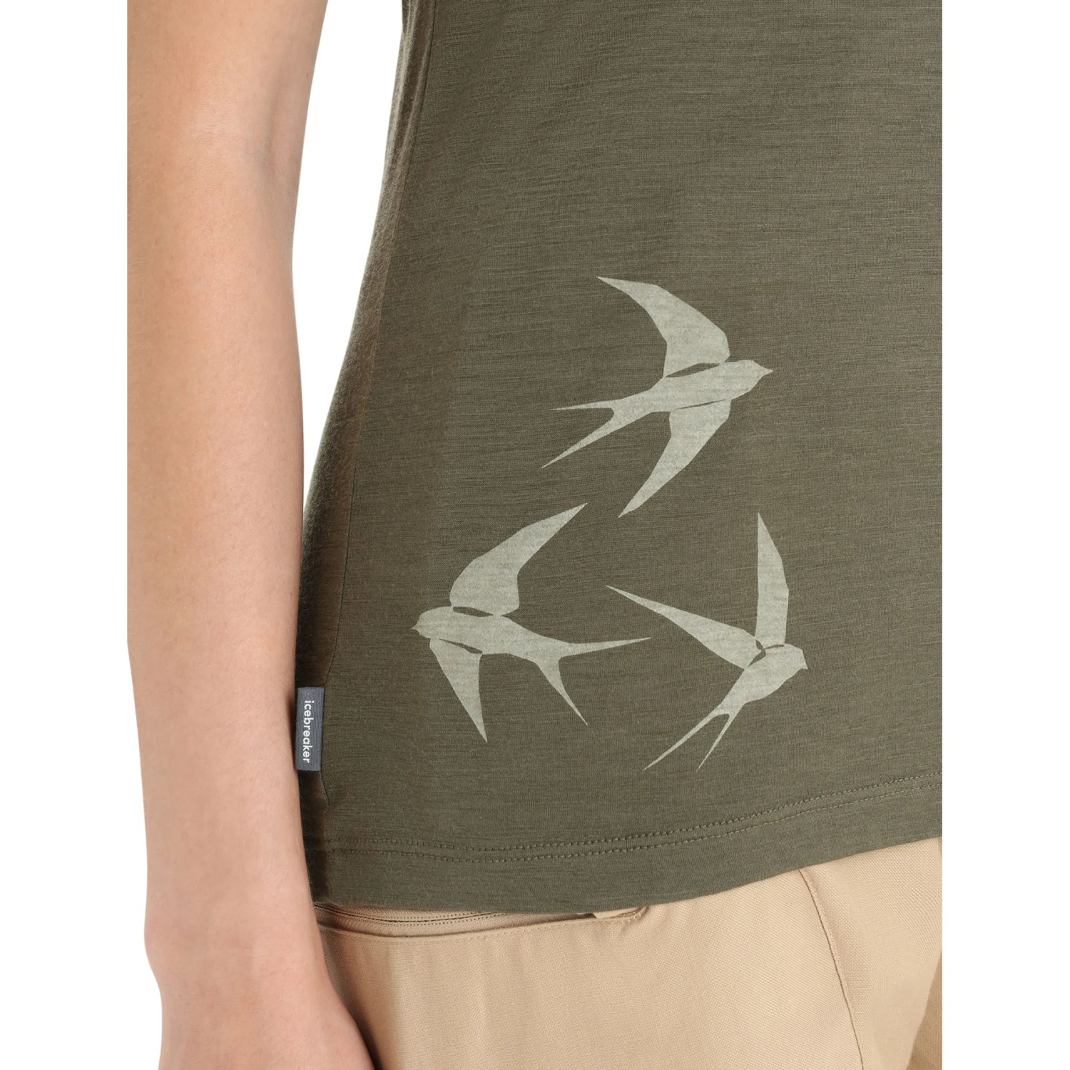 Icebreaker Tech Lite II Swarming Shapes Scoop T-Shirt Damen - Loden 7 Icebreaker Tech Lite II Swarming Shapes Scoop T-Shirt Damen - Loden – Bild 7