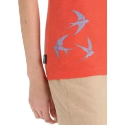 Icebreaker Tech Lite II Swarming Shapes Scoop T-Shirt Damen - Vibrant Earth -Deutschland Icebreaker Verkaufs-Shop icebreaker womens tech lite ii swarming shapes scoop t shirt vibrant earth 7 1382327