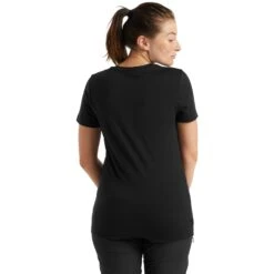 Icebreaker Tech Lite II T-Shirt Damen - Schwarz -Deutschland Icebreaker Verkaufs-Shop icebreaker womens tech lite ii t shirt black 4 1039461
