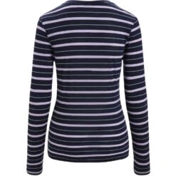 Icebreaker Wave Langarmshirt Damen - Midnight Navy/Purple Gaze/Stripe -Deutschland Icebreaker Verkaufs-Shop icebreaker womens wave long sleeve tee midnight navy purple gaze stripe 2 1384771