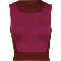 Icebreaker ZoneKnit™ Cropped Bra-Tank Top Damen - Cherry/Espresso -Deutschland Icebreaker Verkaufs-Shop icebreaker womens zoneknit cropped bra tank cherry espresso 1 1271293