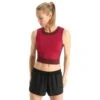 Icebreaker ZoneKnit™ Cropped Bra-Tank Top Damen - Cherry/Espresso