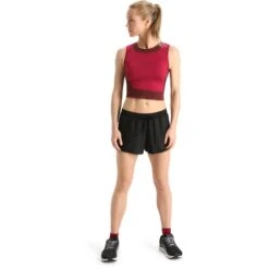 Icebreaker ZoneKnit™ Cropped Bra-Tank Top Damen - Cherry/Espresso -Deutschland Icebreaker Verkaufs-Shop icebreaker womens zoneknit cropped bra tank cherry espresso 5 1271297