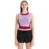 Icebreaker ZoneKnit™ Cropped Bra-Tank Top Damen - Purple Gaze/Go Berry