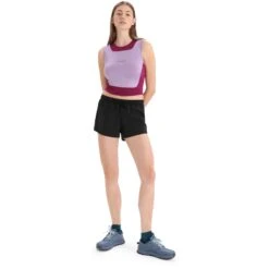 Icebreaker ZoneKnit™ Cropped Bra-Tank Top Damen - Purple Gaze/Go Berry -Deutschland Icebreaker Verkaufs-Shop icebreaker womens zoneknit cropped bra tank purple gaze go berry 6 1382363