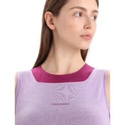 Icebreaker ZoneKnit™ Cropped Bra-Tank Top Damen - Purple Gaze/Go Berry -Deutschland Icebreaker Verkaufs-Shop icebreaker womens zoneknit cropped bra tank purple gaze go berry 7 1382364