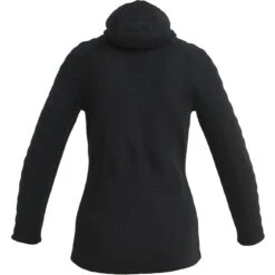Icebreaker ZoneKnit™ Explore Kapuzenjacke Damen - Schwarz -Deutschland Icebreaker Verkaufs-Shop icebreaker womens zoneknit explore long sleeve zip hoodie black 2 1488377