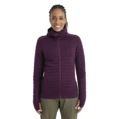 Icebreaker ZoneKnit™ Explore Kapuzenjacke Damen - Nightshade