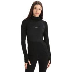 Icebreaker ZoneKnit™ Insulated Kapuzenshirt Damen - Schwarz