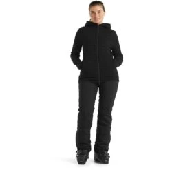Icebreaker ZoneKnit™ Insulated Kapuzenjacke Damen - Schwarz -Deutschland Icebreaker Verkaufs-Shop icebreaker womens zoneknit insulated zip hoodie black 11 1041243