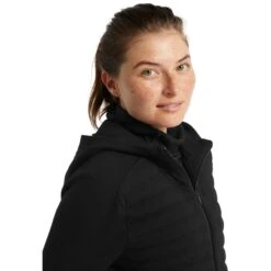 Icebreaker ZoneKnit™ Insulated Kapuzenjacke Damen - Schwarz -Deutschland Icebreaker Verkaufs-Shop icebreaker womens zoneknit insulated zip hoodie black 4 1041236