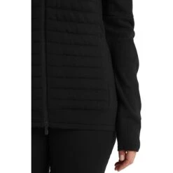Icebreaker ZoneKnit™ Insulated Kapuzenjacke Damen - Schwarz -Deutschland Icebreaker Verkaufs-Shop icebreaker womens zoneknit insulated zip hoodie black 7 1041239