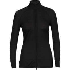 Icebreaker ZoneKnit™ Jacke Damen - Schwarz -Deutschland Icebreaker Verkaufs-Shop icebreaker womens zoneknit long sleeve zip black 1 1271374