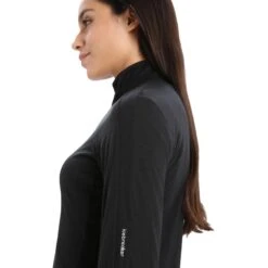 Icebreaker ZoneKnit™ Jacke Damen - Schwarz -Deutschland Icebreaker Verkaufs-Shop icebreaker womens zoneknit long sleeve zip black 6 1271379