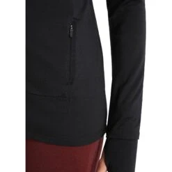Icebreaker ZoneKnit™ Jacke Damen - Schwarz -Deutschland Icebreaker Verkaufs-Shop icebreaker womens zoneknit long sleeve zip black 7 1271380