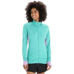 Icebreaker ZoneKnit™ Jacke Damen - Fresh/Purple Gaze