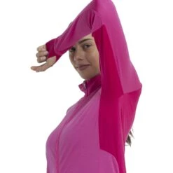 Icebreaker ZoneKnit™ Jacke Damen - Tempo/Electron Pink -Deutschland Icebreaker Verkaufs-Shop icebreaker womens zoneknit long sleeve zip tempo electron pink 6 1535858