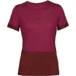 Icebreaker ZoneKnit™ Slit Back T-Shirt Damen - Cherry/Espresso 8 Icebreaker ZoneKnit™ Slit Back T-Shirt Damen - Cherry/Espresso -Deutschland Icebreaker Verkaufs-Shop icebreaker womens zoneknit slit back short sleeve tee cherry espresso 1 1289360
