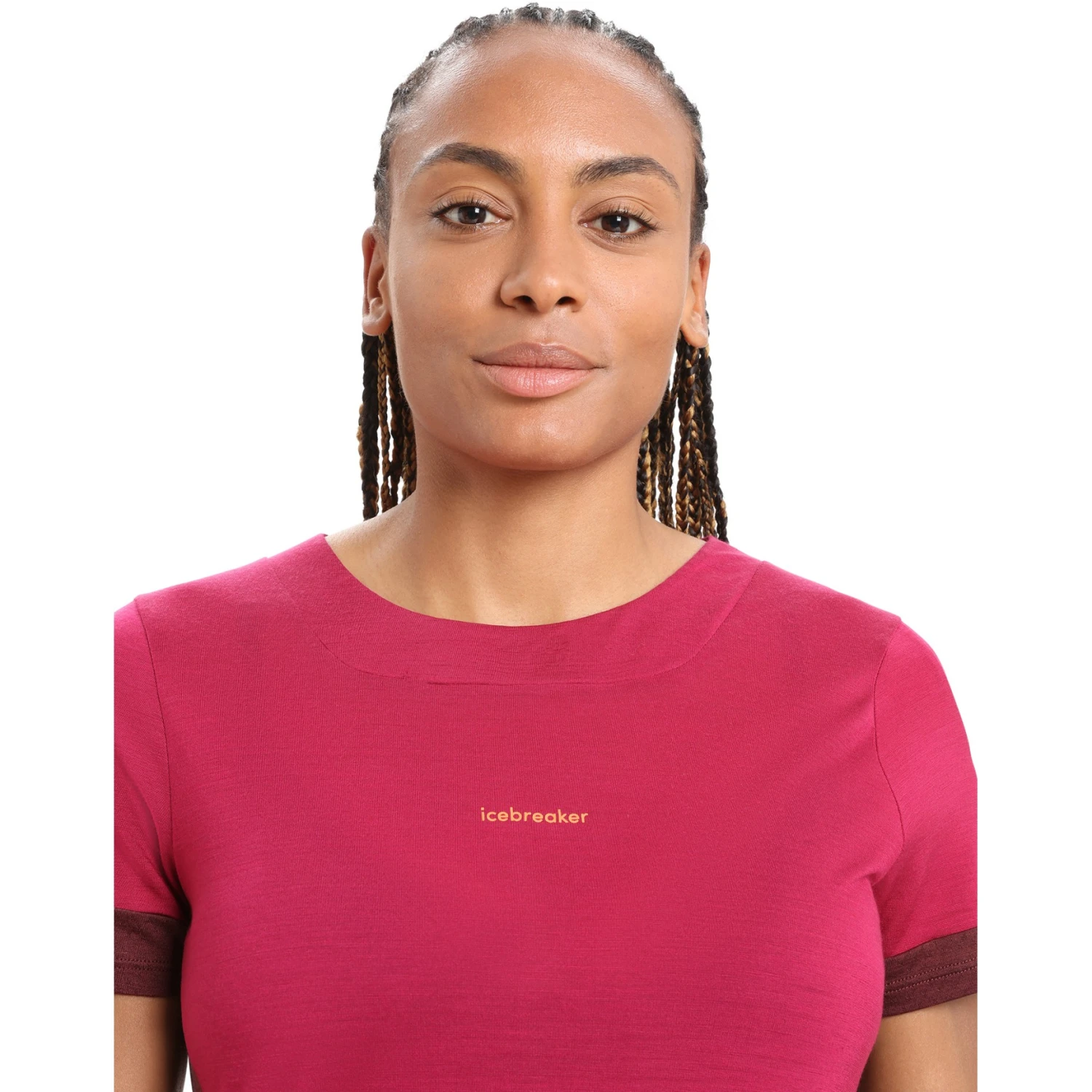 Icebreaker ZoneKnit™ Slit Back T-Shirt Damen - Cherry/Espresso 5 Icebreaker ZoneKnit™ Slit Back T-Shirt Damen - Cherry/Espresso – Bild 5