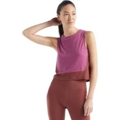 Icebreaker ZoneKnit™ Tanktop Damen - Cosmic/Grape -Deutschland Icebreaker Verkaufs-Shop icebreaker womens zoneknit tank top cosmic grape 8 1149162